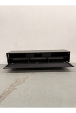 BlueGround Modern Black Low Tv Media Stand