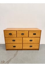Campaign Style Wood 7-Drawer Dresser