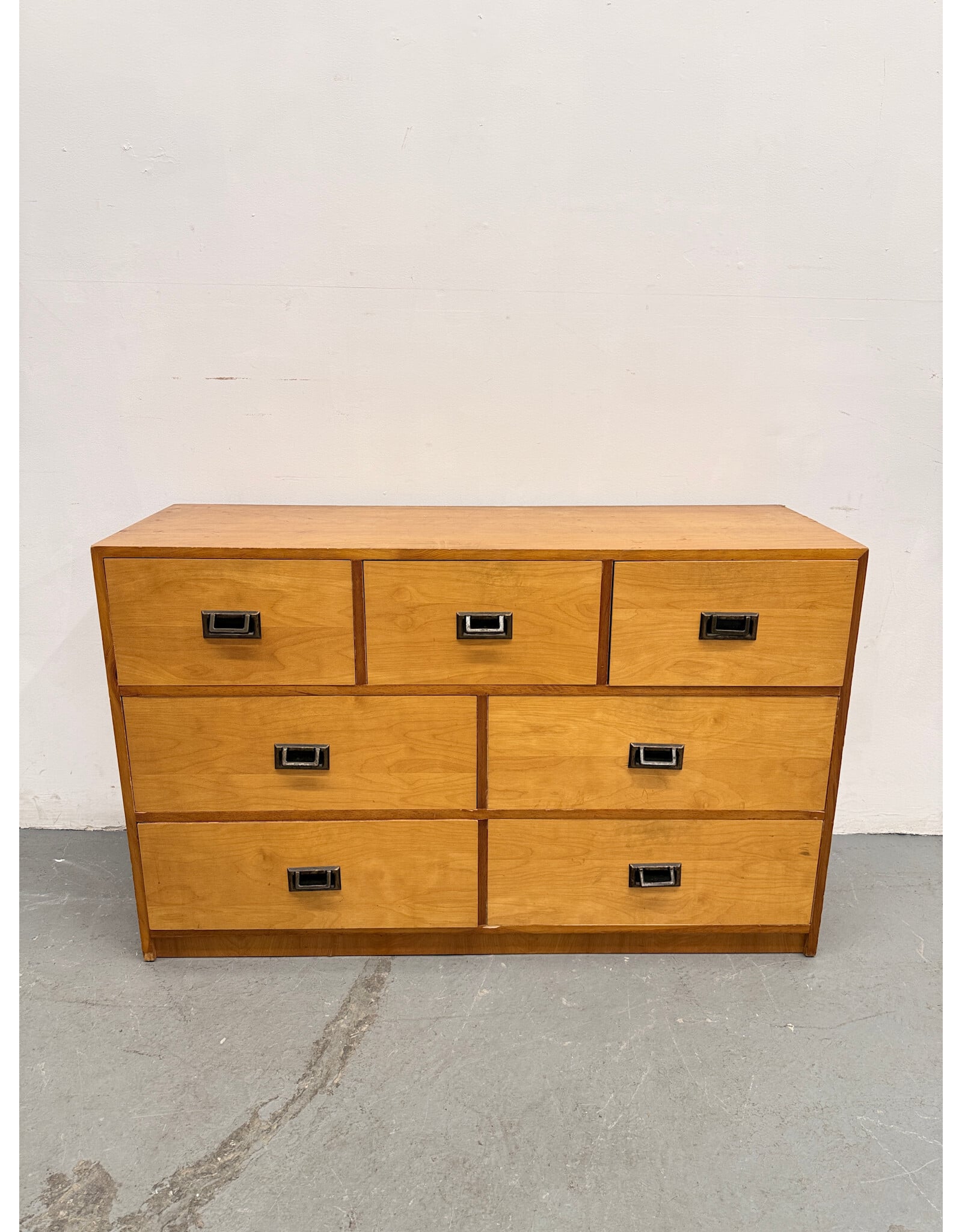Campaign Style Wood 7-Drawer Dresser