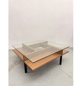 BDI Terrace Rectangular Wood & Glass Coffee Table by BDI