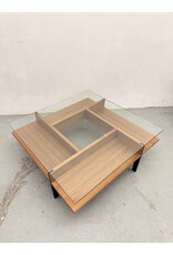 BDI Terrace Square Wood & Glass Coffee Table by BDI
