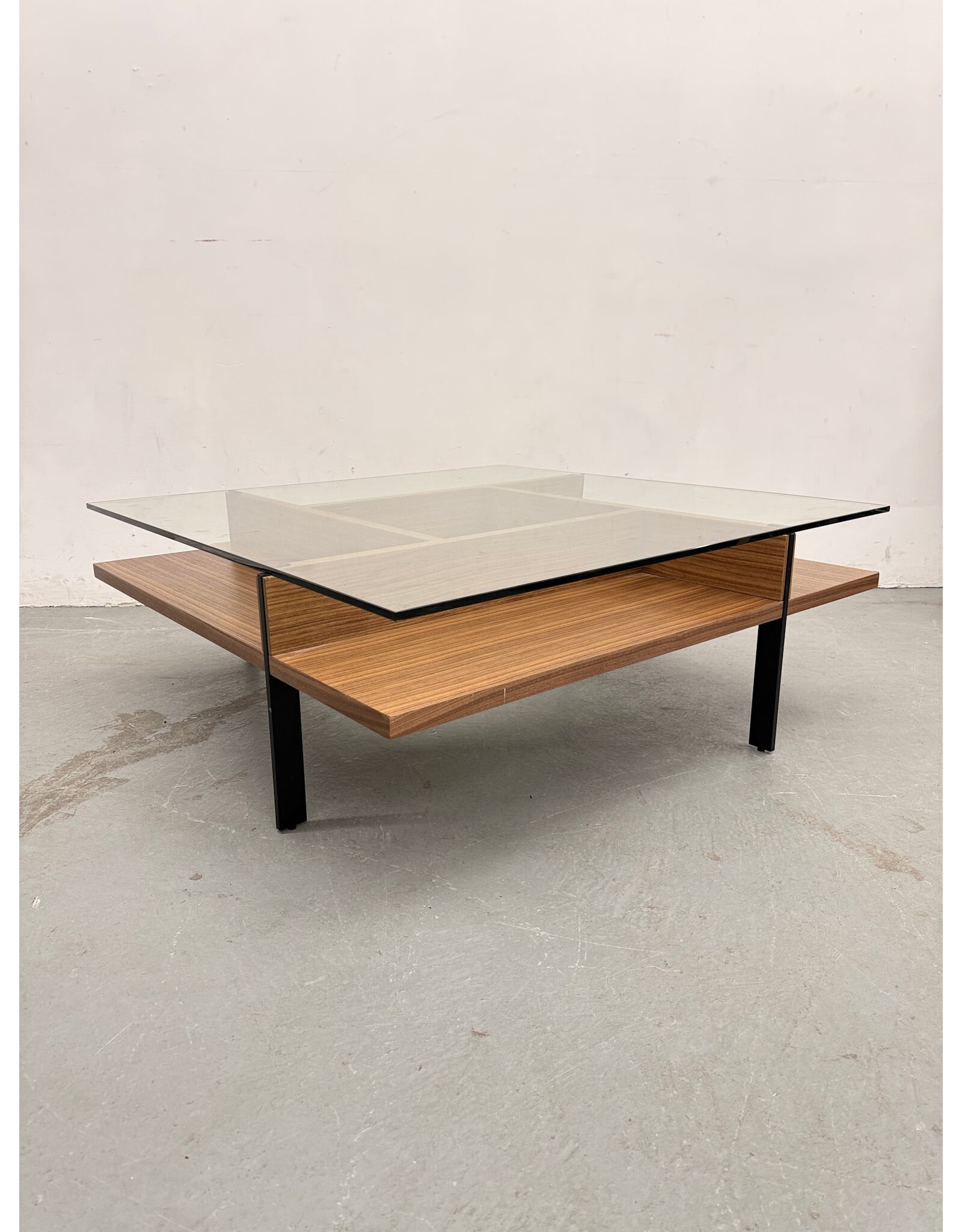 BDI Terrace Rectangular Wood & Glass Coffee Table by BDI