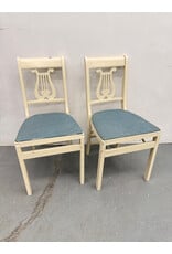 Folding Painted Harp Back Chair
