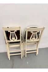 Folding Painted Harp Back Chair