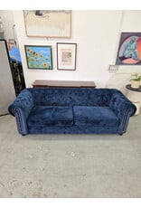 Blue Velvet Tufted Sofa