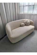 Beige Boucle Loveseat