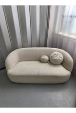 Beige Boucle Loveseat