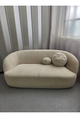 Beige Boucle Loveseat