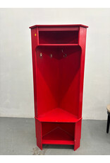 Wooden Red Corner Locker