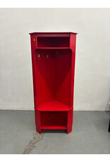 Wooden Red Corner Locker