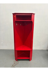 Wooden Red Corner Locker