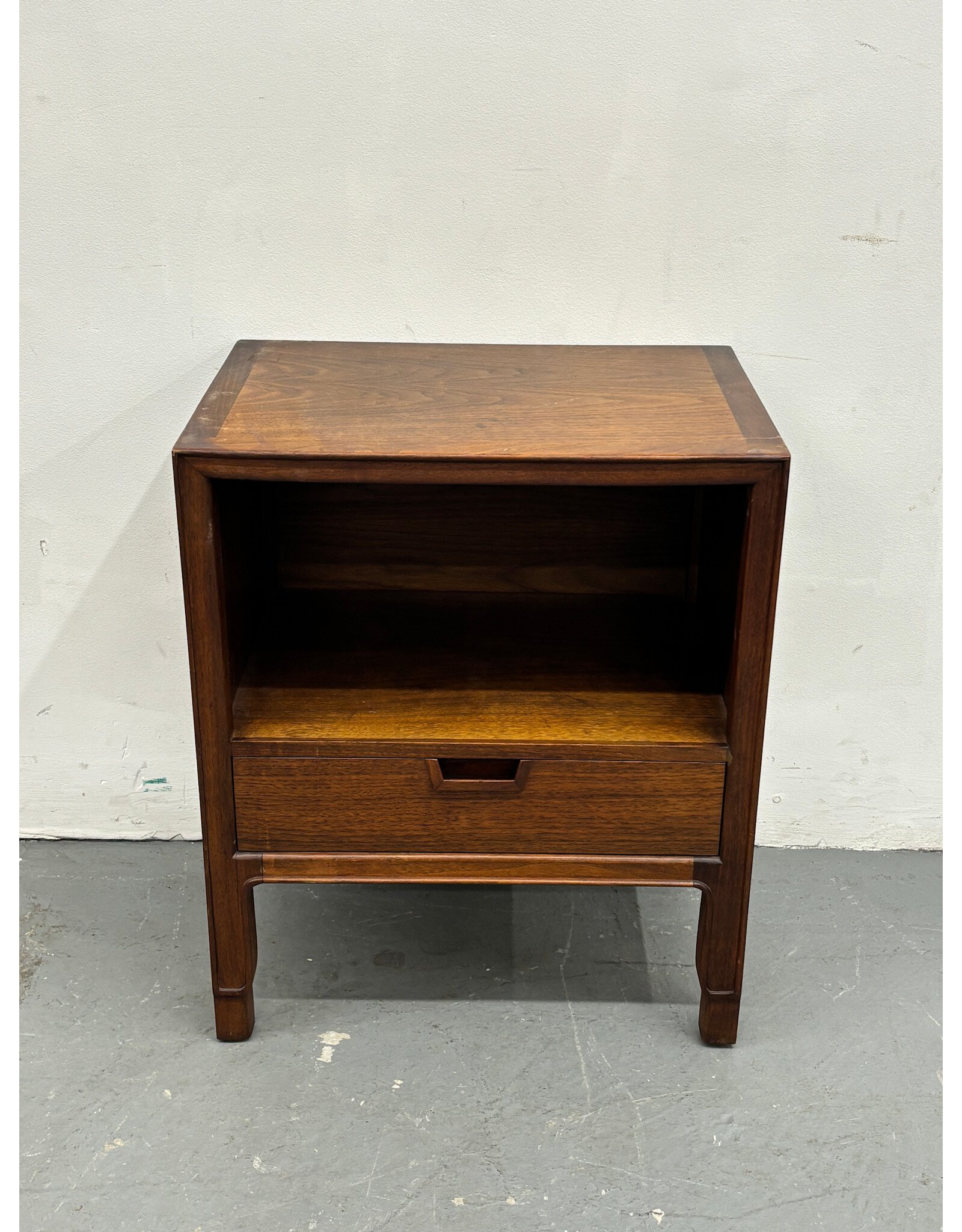 Mount Airy Mid Century Walnut Janus Nightstand