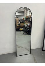 Black Rounded Standing Mirror