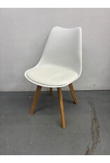 White Faux Leather Dining Chairs