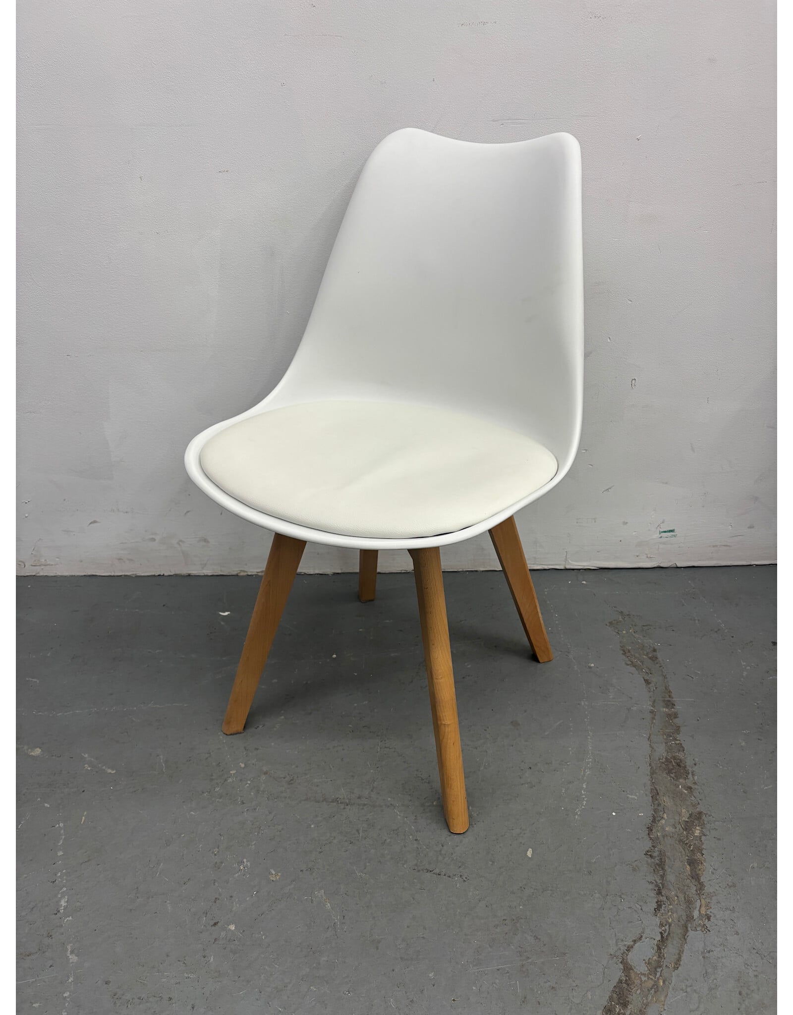 White Faux Leather Dining Chairs
