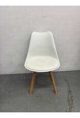 White Faux Leather Dining Chairs