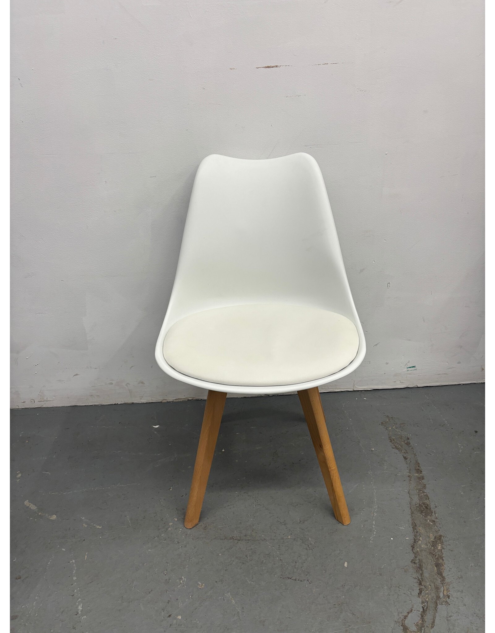 White Faux Leather Dining Chairs
