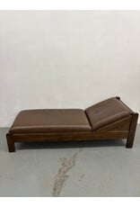 Stickley Style Arts & Crafts Leather and Oak Daybed