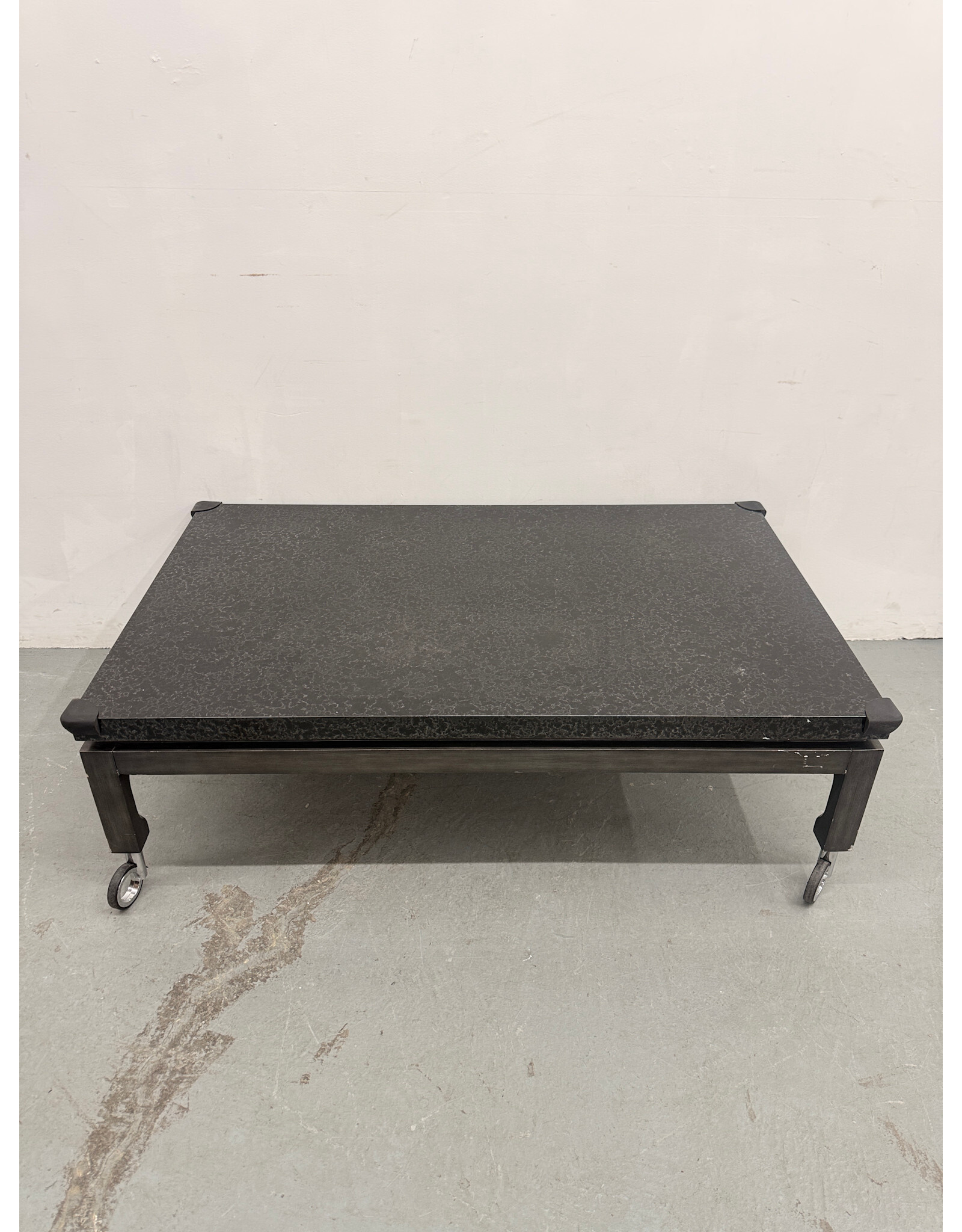Theodore Alexander Marble Top Rolling Coffee Table