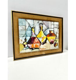 Hauling Nets at Seven Seas Wharf, Gloucester Mass, framed transparent watercolor painting, sgnd Allan Davidson