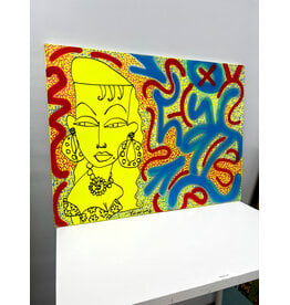 Cover Girl, mixed media on canvas, sgnd PRADO 2010