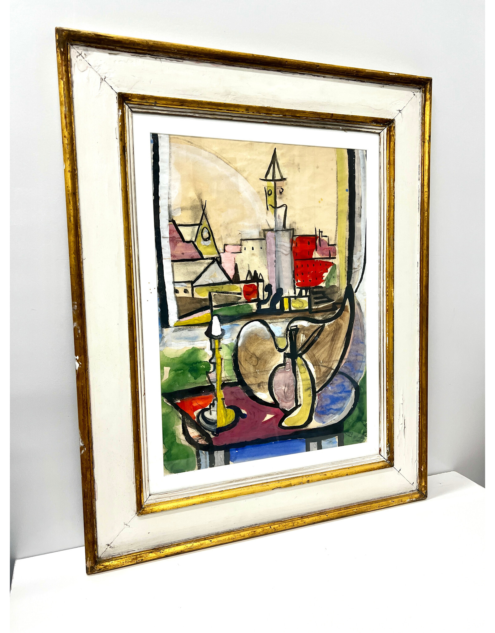 Thinking Spot, framed painting