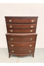 20th Century Style Wood 6-Drawer Tall Chest of Drawers