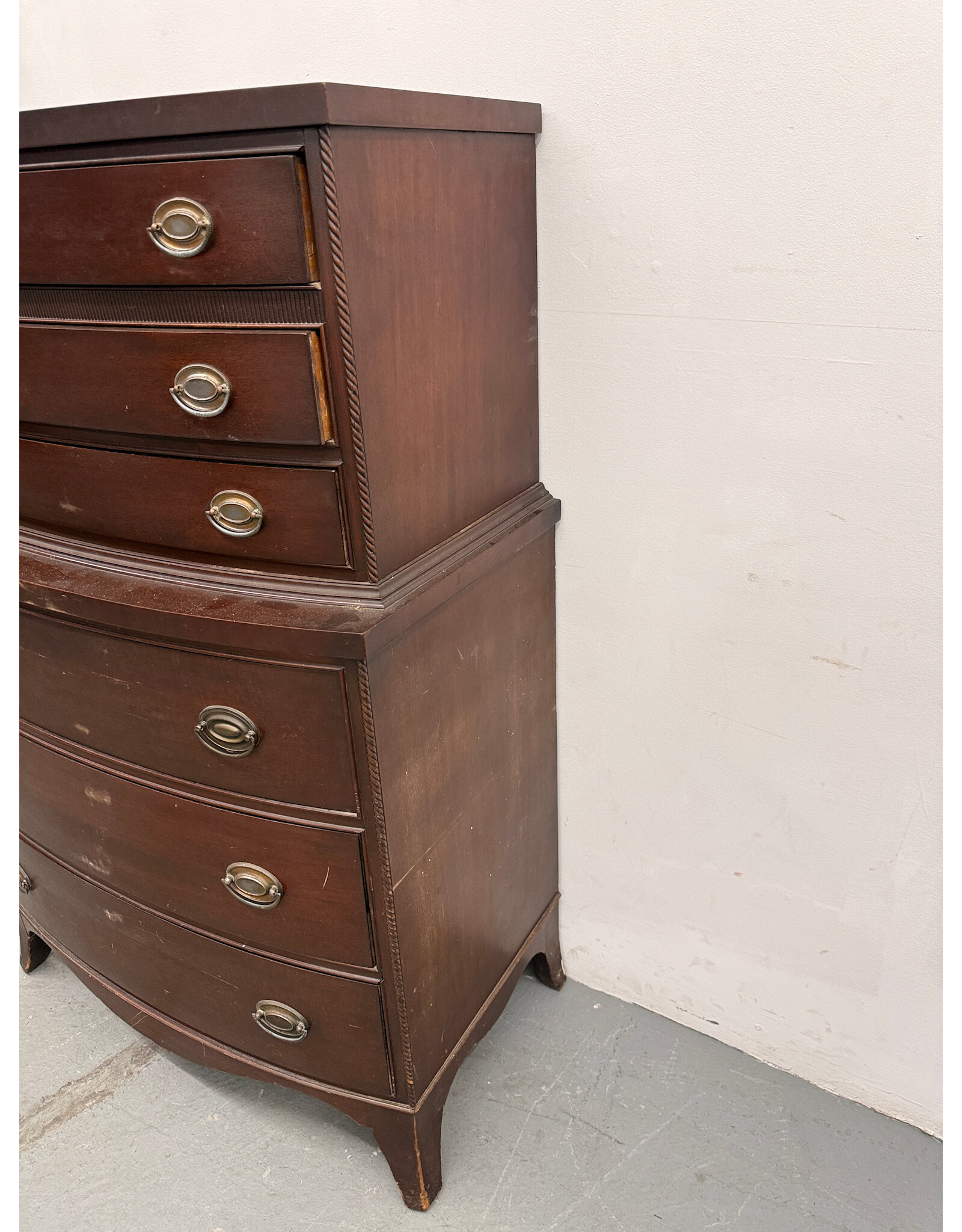 20th Century Style Wood 6-Drawer Tall Chest of Drawers