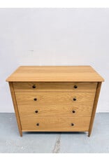 Modern Oak Wood 4-Drawer Dresser