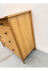 Modern Oak Wood 4-Drawer Dresser