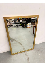 Gold Brush Framed Mirror