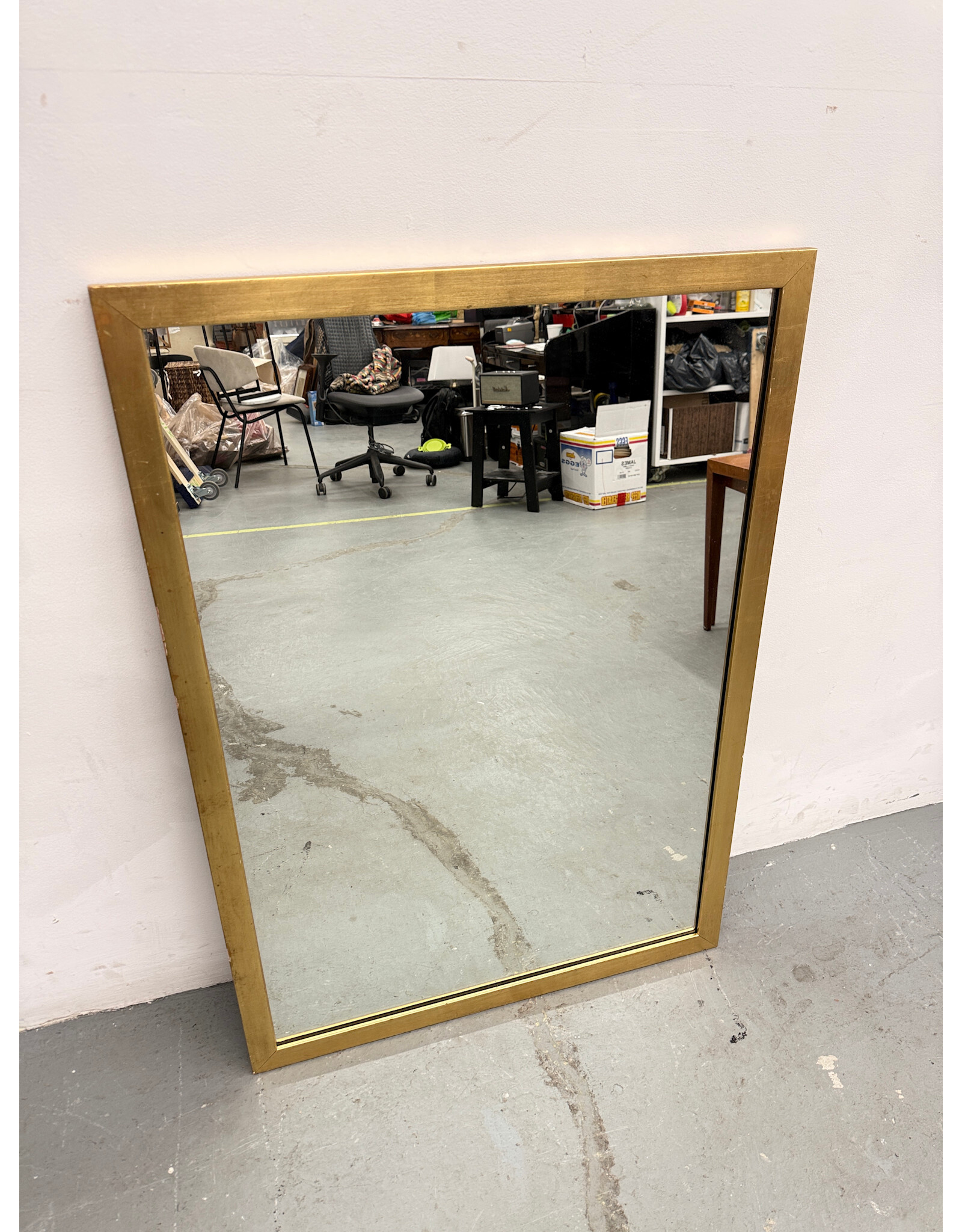 Gold Brush Framed Mirror