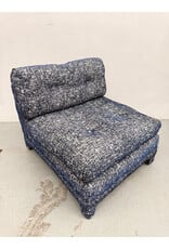 Modular Blue Slipper Chair