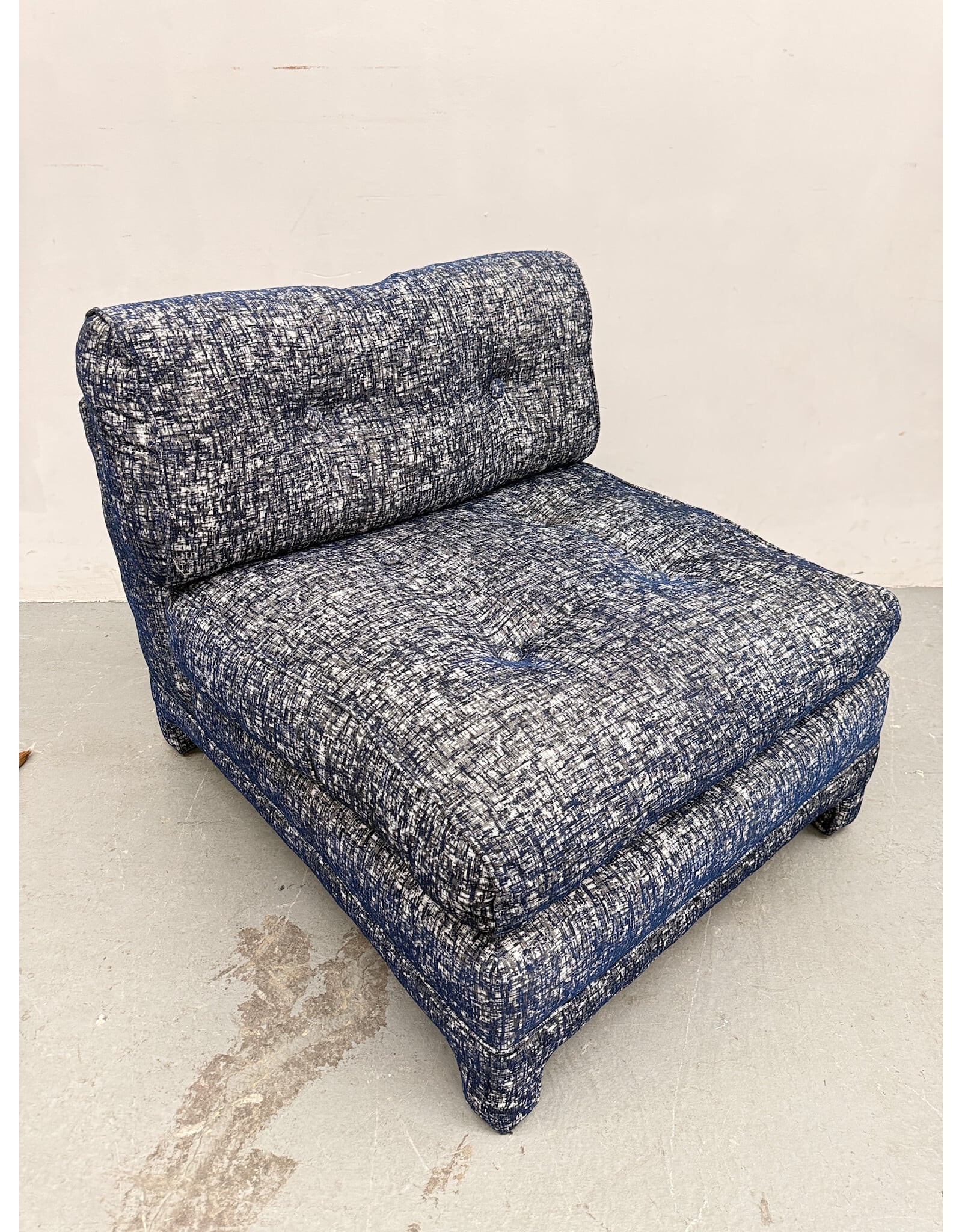 Modular Blue Slipper Chair