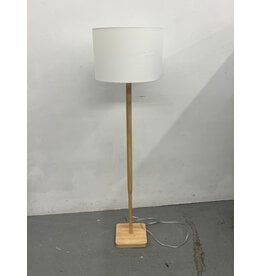 Modern Floor Lamp with Wood Base