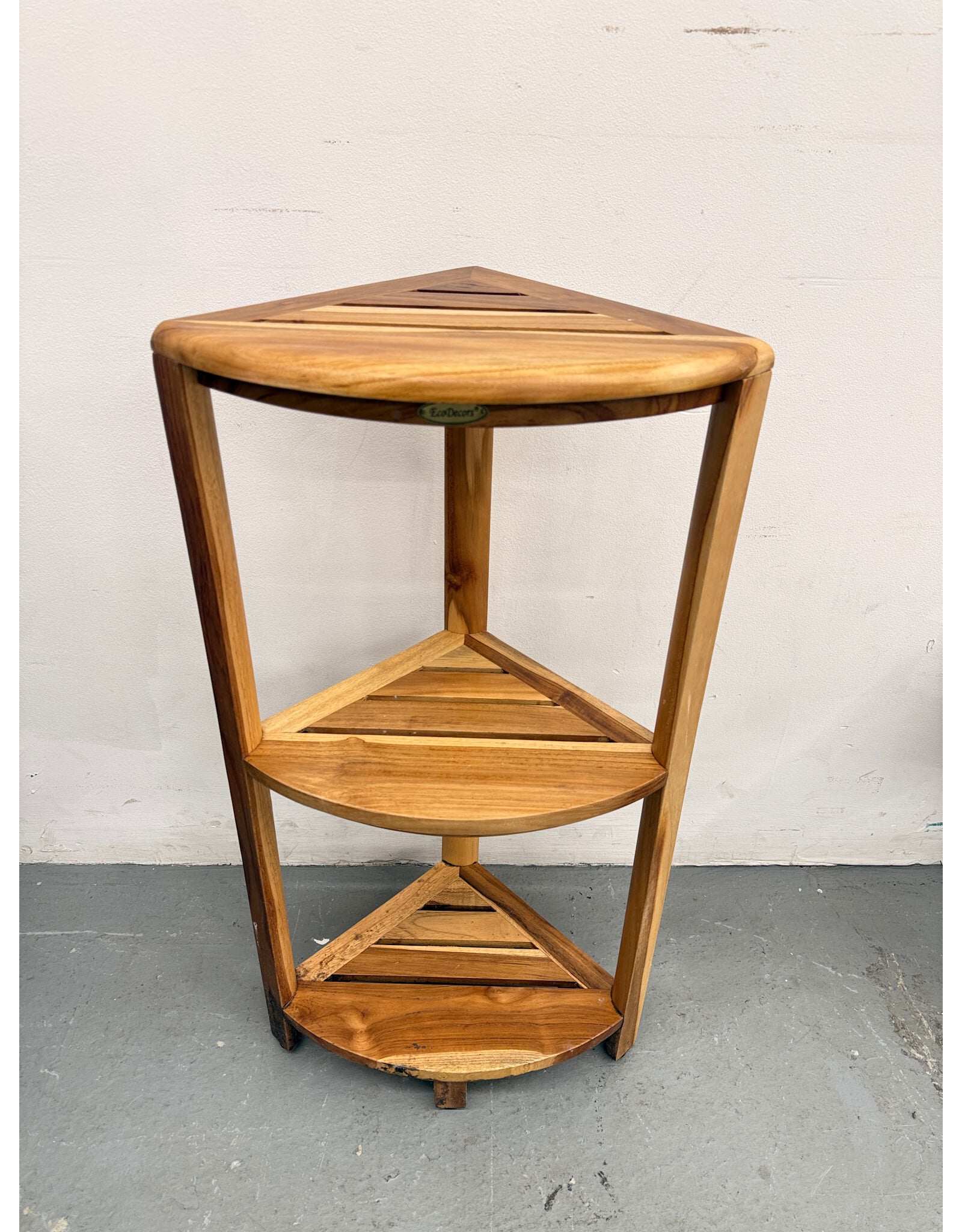 Natural Teak Freestanding Shelf