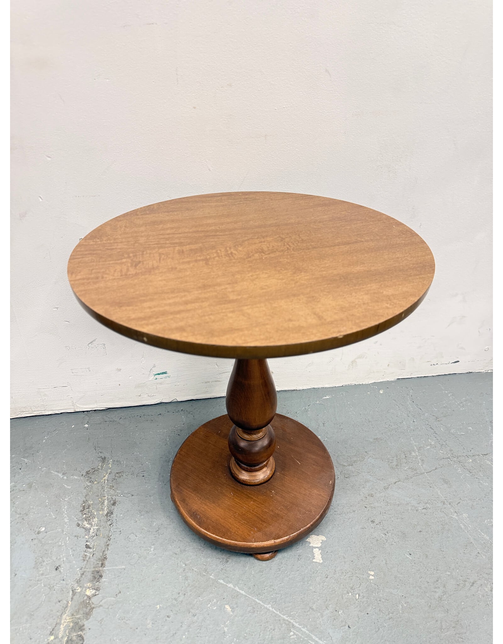 Small Round Wood Side Table