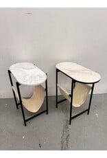 Blueground Marble Top Side Table