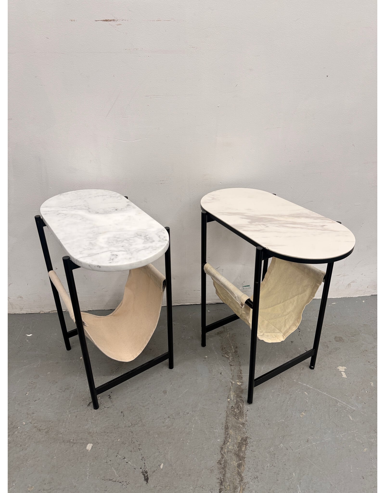 Blueground Marble Top Side Table