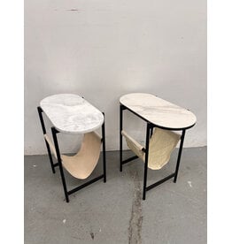 Blueground Marble Top Side Table
