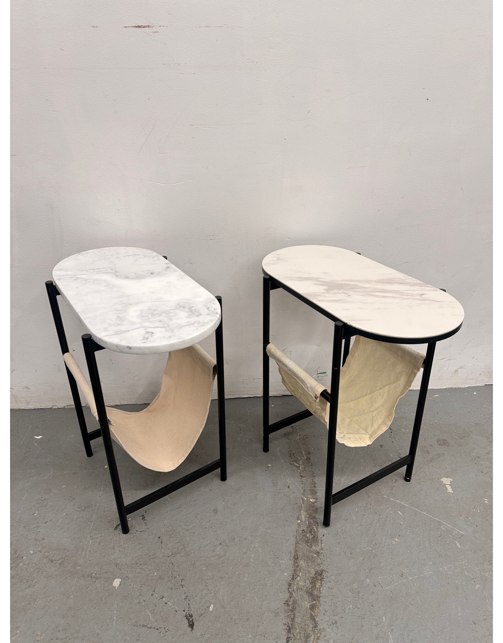Blueground Marble Top Side Table
