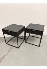 Single Drawer Metal Frame Nightstand