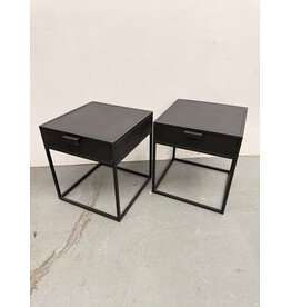 Single Drawer Metal Frame Nightstand
