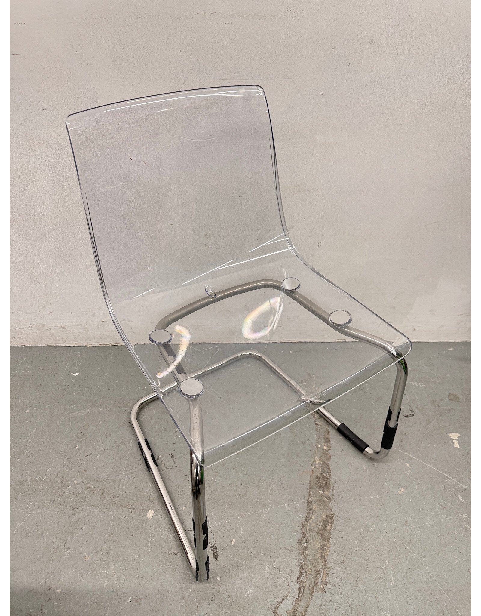 Ikea Tobias Clear & Chrome Chair