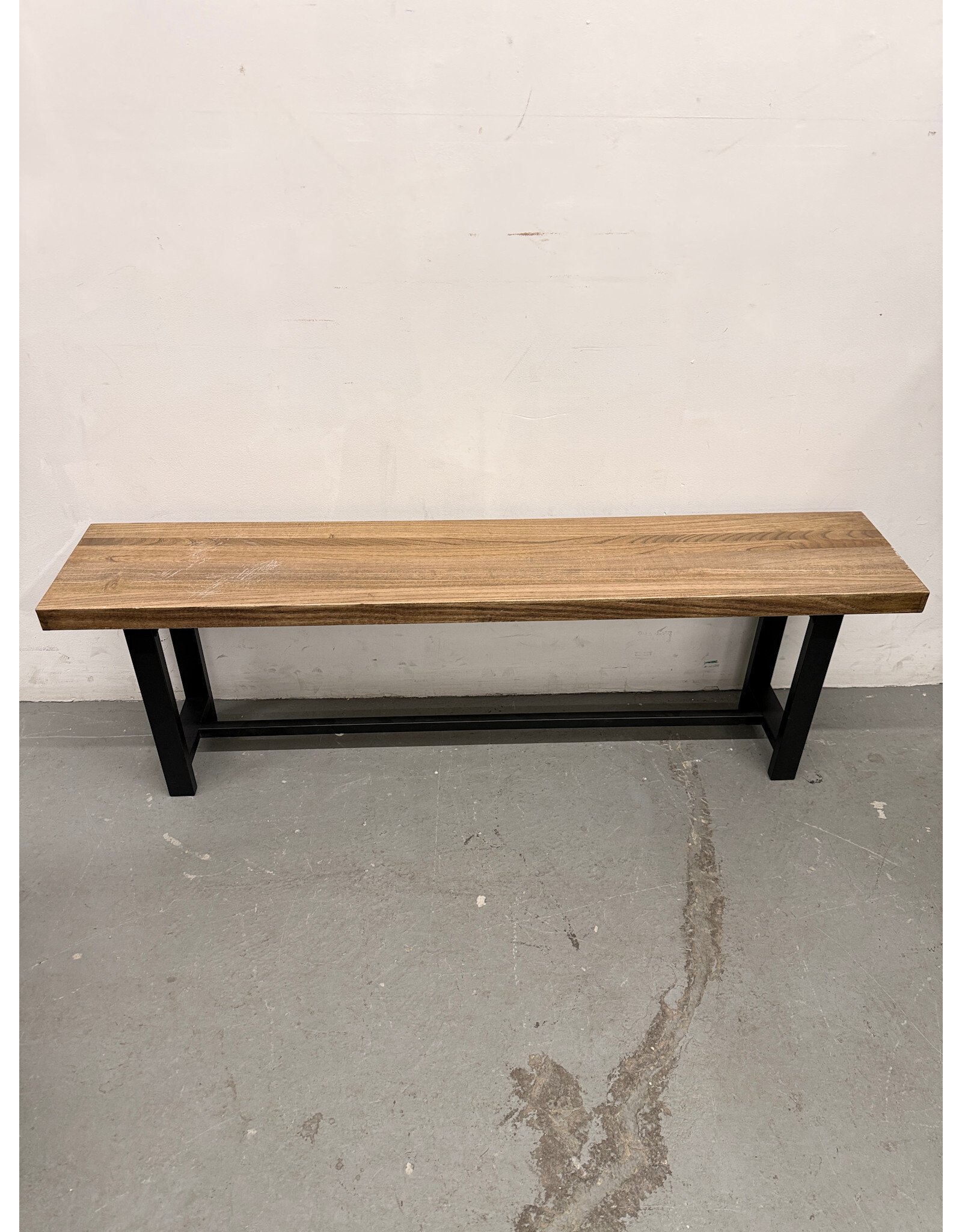 Industrial Style Wood Bench
