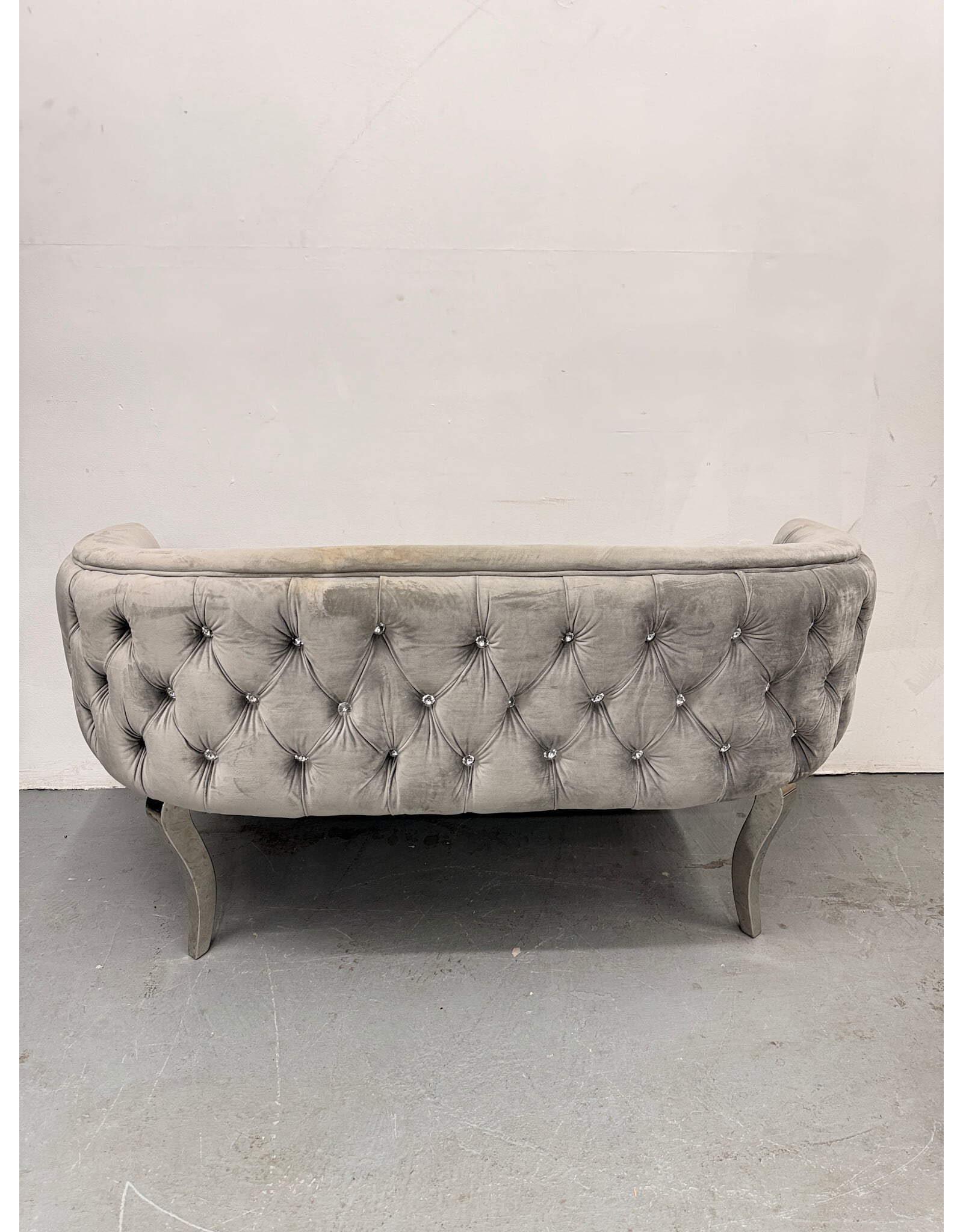 Adina Grey Velvet Loveseat