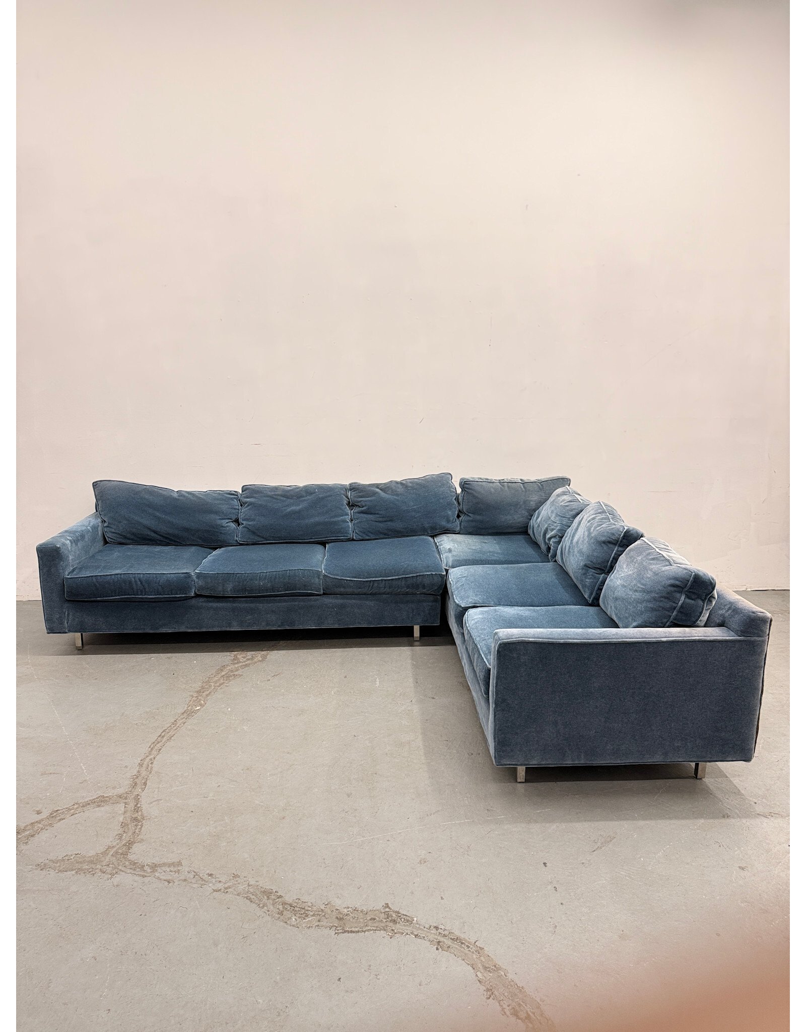Mitchell Gold+Bob Williams 2-Piece Blue Sectional Sofa