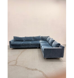 Mitchell Gold+Bob Williams 2-Piece Blue Sectional Sofa
