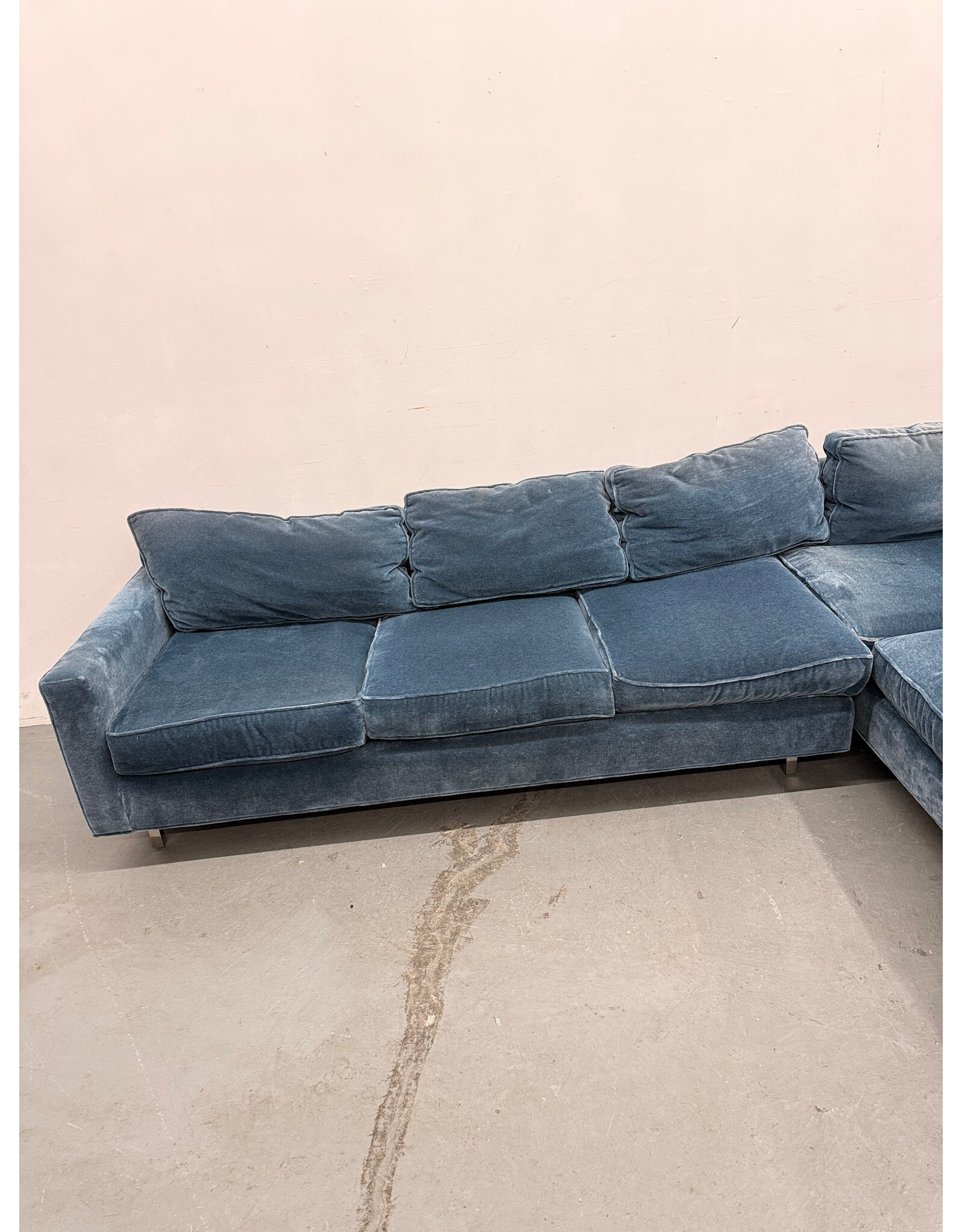 Mitchell Gold+Bob Williams 2-Piece Blue Sectional Sofa