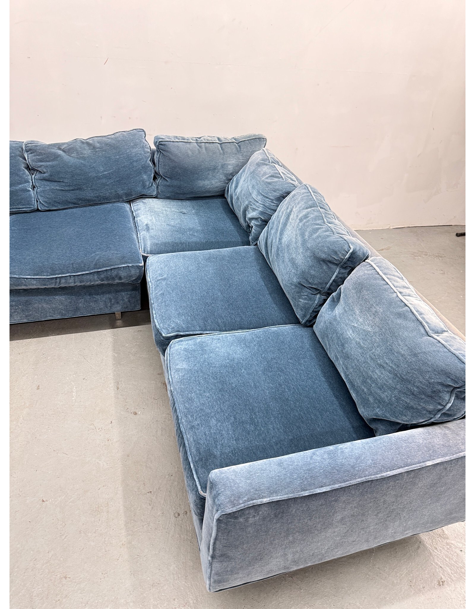 Mitchell Gold+Bob Williams 2-Piece Blue Sectional Sofa